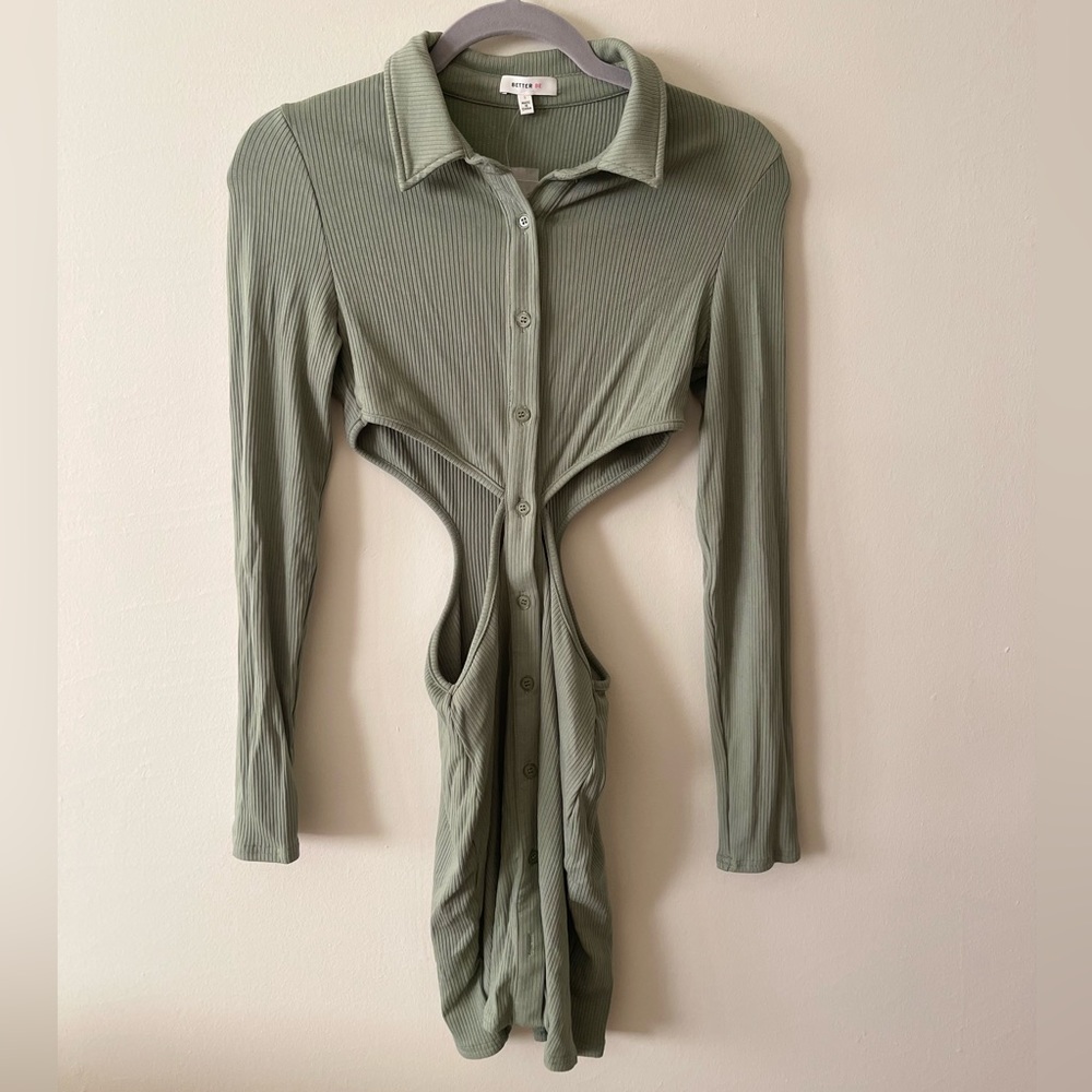 Sage long sleeve Dress